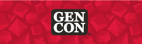 Gen Con logo over a red banner
