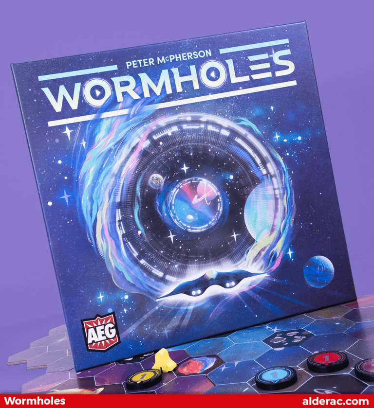 Wormholes box over the gameboard with a few elements