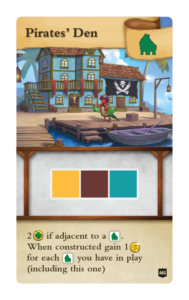 Pirate's Den promo card for Tiny Towns