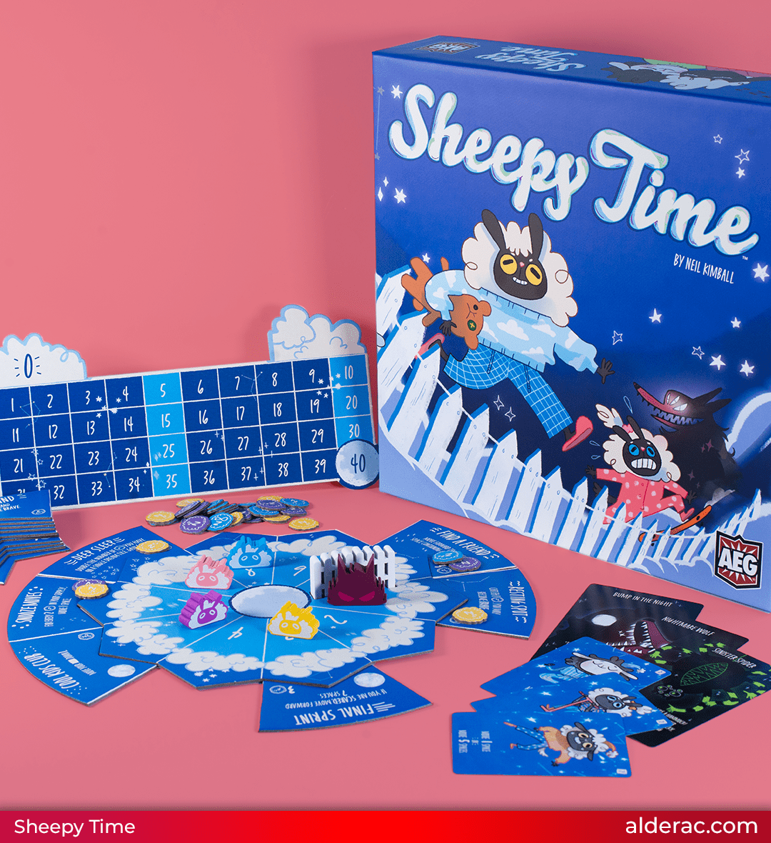 Sheepy Time game components